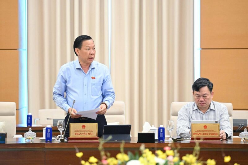 Chủ nhiệm Uỷ ban Kinh tế và Tài chính Phan Văn Mãi. Ảnh: Media Quốc hội