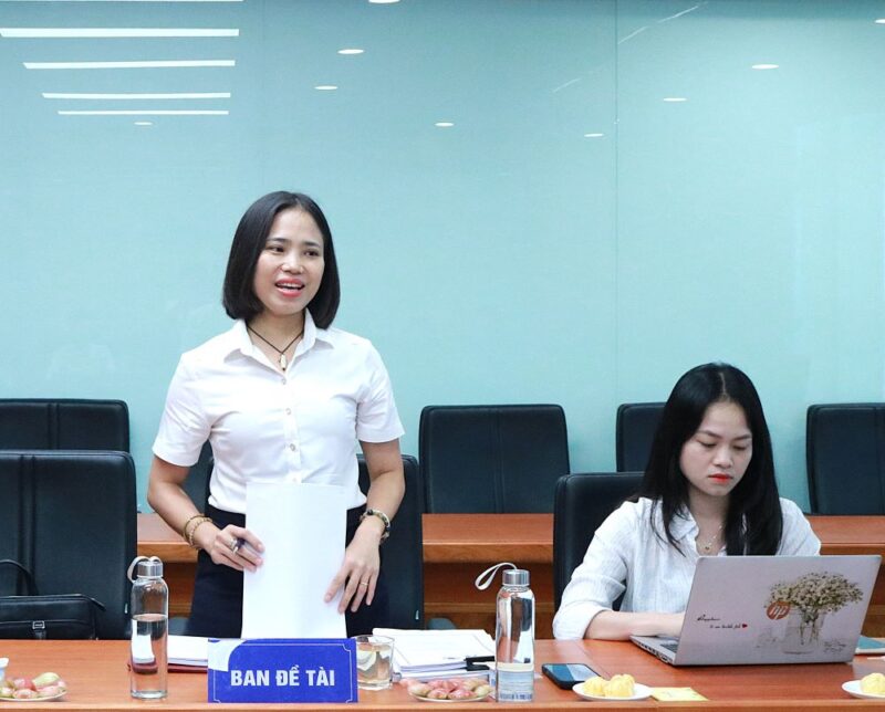 ThS. Nguyễn Thị Thu Trung - Trường Đào tạo và Bồi dưỡng nghiệp vụ kiểm toán trình bày kết qủa nghiên cứu