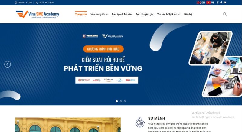Trang Website chính thức Trung tâm Đào tạo & Tư vấn Doanh nghiệp